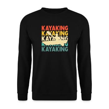 Kayak Kayaker Gifts Water Sports Outfits - Unisex Sweatshirt - black - Front - Alina (178cm) & Michal (187cm)