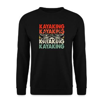 Kayak Kayaker Gifts Water Sports Outfits - Unisex Sweatshirt - black - Front - Alina (178cm) & Michal (187cm)