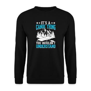 Kayak Kayaker Gifts Water Sports Outfits - Unisex Sweatshirt - black - Front - Alina (178cm) & Michal (187cm)