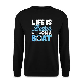 Kayak Kayaker Gifts Water Sports Outfits - Unisex Sweatshirt - black - Front - Alina (178cm) & Michal (187cm)