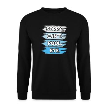 Schwimmen Wassersport Schwimmer Geschenke - Unisex Pullover - Schwarz - Vorne - Alina (178cm) & Michal (187cm)