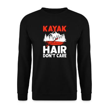 Kayak Kayaker Gifts Water Sports Outfits - Unisex Sweatshirt - black - Front - Alina (178cm) & Michal (187cm)