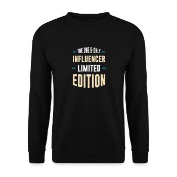 Einziger Influencer Limitierte Edition - Unisex Pullover - Schwarz - Vorne - Alina (178cm) & Michal (187cm)