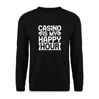 Casino Gambler Casino Is My Happy Hour Gambling - Sweat-shirt Unisexe - noir - Devant - Alina (178cm) & Michal (187cm)