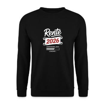 Rente 2026 Countdown - Unisex Pullover - Schwarz - Vorne - Alina (178cm) & Michal (187cm)