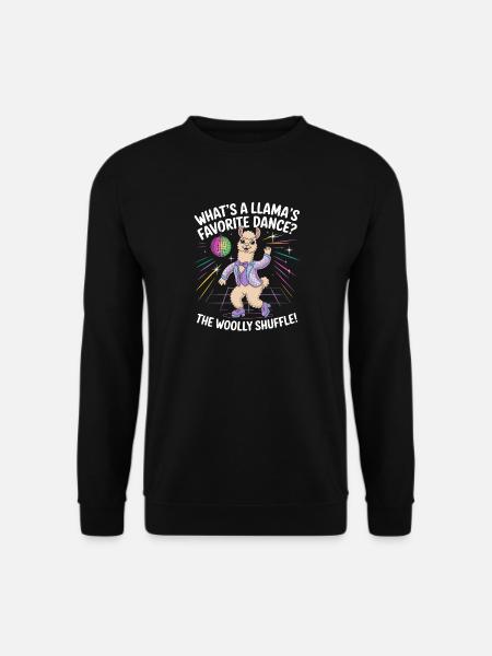 Fun Llama Dance: The Woolly Shuffle - Unisex Sweatshirt - black