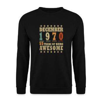 1970 December 1970 Jubilee December 1970 - Unisex Sweatshirt - black - Front - Alina (178cm) & Michal (187cm)