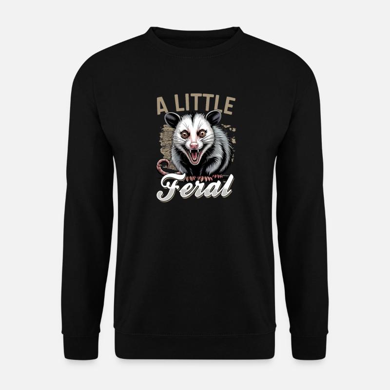 Funny Opossum - Unisex Pullover - Schwarz