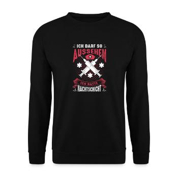 Pflegerin Geschenke Pflege Lustig Krankenpflegerin - Unisex Pullover - Schwarz - Vorne - Alina (178cm) & Michal (187cm)