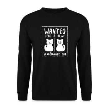 Le chat de Schrödinger - Sweat-shirt Unisexe - noir - Devant - Alina (178cm) & Michal (187cm)