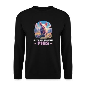 Cochon Cochon - Sweat-shirt Unisexe - noir - Devant - Alina (178cm) & Michal (187cm)