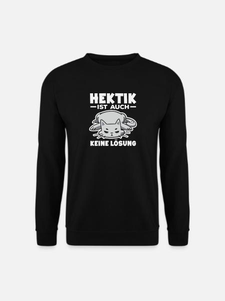 Lustiges Katze Keine Motivation Spruch - Unisex Pullover - Schwarz