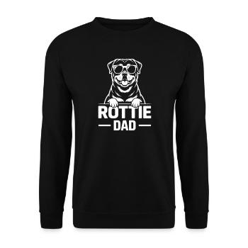 Rottweiler Saying Dad Funny Rottweiler Gift - Unisex Sweatshirt - black - Front - Alina (178cm) & Michal (187cm)