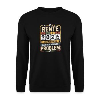 Pension 2026 – Enfin la paix - Sweat-shirt Unisexe - noir - Devant - Alina (178cm) & Michal (187cm)