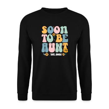 Soon To Be Aunt Est 2026 - Unisex Sweatshirt - black - Front - Alina (178cm) & Michal (187cm)