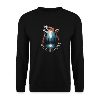 Paysage naturel de la forêt de renards de Wild Echoes - Sweat-shirt Unisexe - noir - Devant - Alina (178cm) & Michal (187cm)