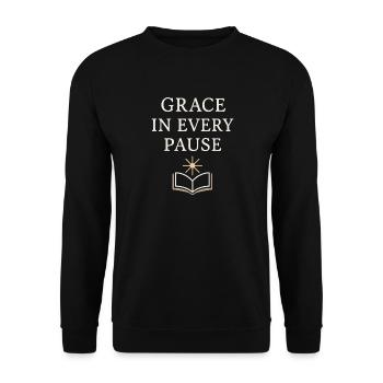 Calm is rebellion. Soft Life Self Care - Unisex Sweatshirt - black - Front - Alina (178cm) & Michal (187cm)