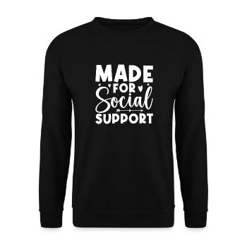 Citation d’un travailleur social pour le social de soutien social - Sweat-shirt Unisexe - noir - Devant - Alina (178cm) & Michal (187cm)