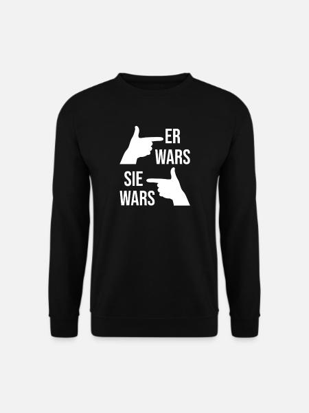 Er wars sie wars - Unisex Pullover - Schwarz