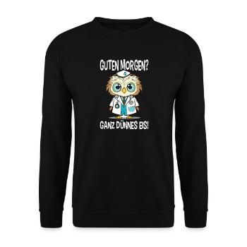 Pflegerin Geschenke Pflege Lustig Krankenpflegerin - Unisex Pullover - Schwarz - Vorne - Alina (178cm) & Michal (187cm)