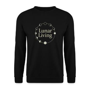 Moon Cycle Moon Goddess Intentionally - Unisex Sweatshirt - black - Front - Alina (178cm) & Michal (187cm)