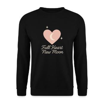 Moon Cycle Moon Goddess Intentionally - Unisex Sweatshirt - black - Front - Alina (178cm) & Michal (187cm)