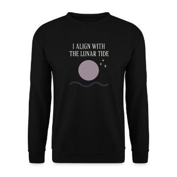 Moon Cycle Moon Goddess Intentionally - Unisex Sweatshirt - black - Front - Alina (178cm) & Michal (187cm)