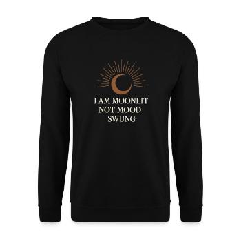 Moon Cycle Moon Goddess Intentionally - Unisex Sweatshirt - black - Front - Alina (178cm) & Michal (187cm)