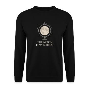 Moon Cycle Moon Goddess Intentionally - Unisex Sweatshirt - black - Front - Alina (178cm) & Michal (187cm)