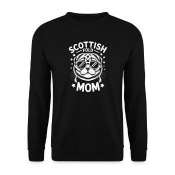 Scottish Folding Cats Scottish Fold Gift - Unisex Sweatshirt - black - Front - Alina (178cm) & Michal (187cm)