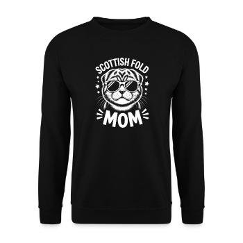 Scottish Folding Cats Scottish Fold Gift - Unisex Sweatshirt - black - Front - Alina (178cm) & Michal (187cm)