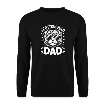 Scottish Folding Cats Scottish Fold Gift - Unisex Sweatshirt - black - Front - Alina (178cm) & Michal (187cm)