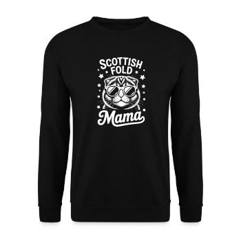 Scottish Folding Cats Scottish Fold Gift - Unisex Sweatshirt - black - Front - Alina (178cm) & Michal (187cm)