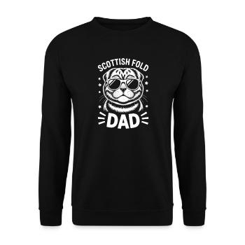 Scottish Folding Cats Scottish Fold Gift - Unisex Sweatshirt - black - Front - Alina (178cm) & Michal (187cm)