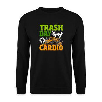 Garbage Day is my favorite day - Unisex Sweatshirt - black - Front - Alina (178cm) & Michal (187cm)