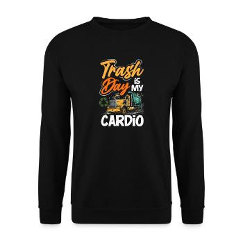 Garbage Day is my favorite day - Unisex Sweatshirt - black - Front - Alina (178cm) & Michal (187cm)
