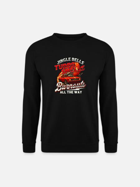 Jingle Bells Turbo riecht Burnouts Lustiges Auto Weihnachten - Unisex Pullover - Schwarz