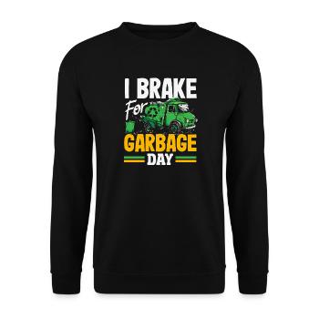 Garbage Day is my favorite day - Unisex Sweatshirt - black - Front - Alina (178cm) & Michal (187cm)