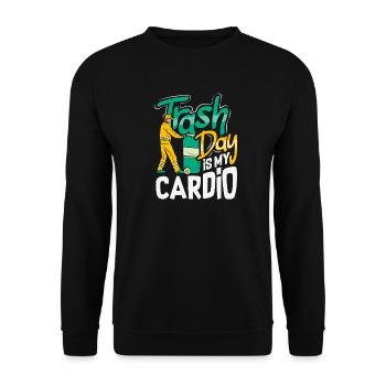 Garbage Day is my favorite day - Unisex Sweatshirt - black - Front - Alina (178cm) & Michal (187cm)