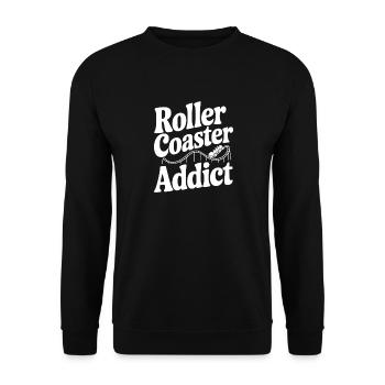 Roller Coaster Addict - Unisex Sweatshirt - black - Front - Alina (178cm) & Michal (187cm)
