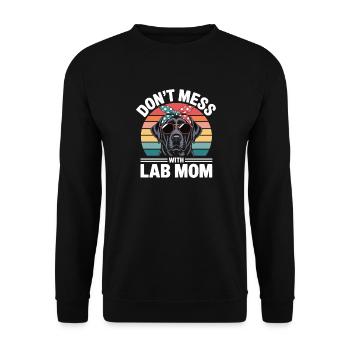 Cool labrador noir amoureux des chiots drôles - Sweat-shirt Unisexe - noir - Devant - Alina (178cm) & Michal (187cm)