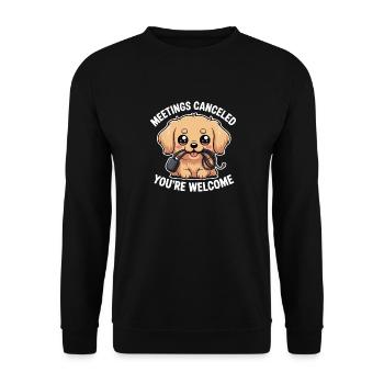 Petit chiot labrador paresseux mignon pour les amateurs de labradors - Sweat-shirt Unisexe - noir - Devant - Alina (178cm) & Michal (187cm)
