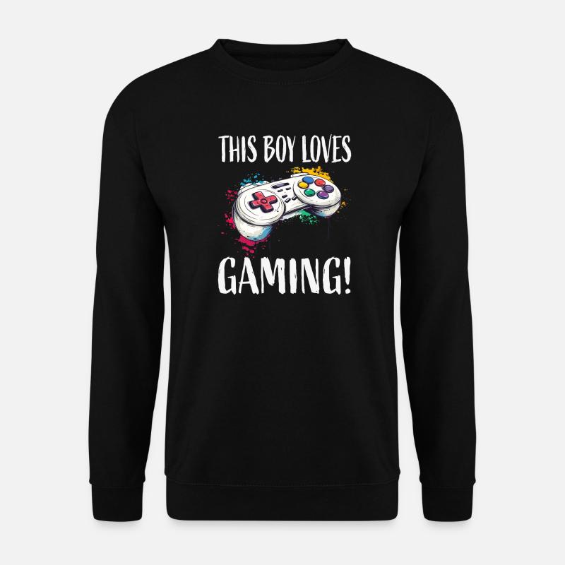 Dieser Junge liebt Gaming Controller - Unisex Pullover - Schwarz