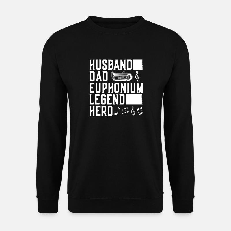 Bariton Player Husband Dad Legend Hero Euphonium - Unisex Pullover - Schwarz