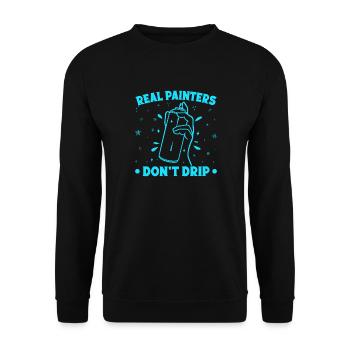 House Painter Dad Unique Gifts - Unisex Sweatshirt - black - Front - Alina (178cm) & Michal (187cm)