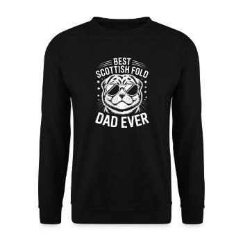 Scottish Folding Cats Scottish Fold Gift - Unisex Sweatshirt - black - Front - Alina (178cm) & Michal (187cm)