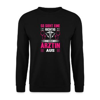 Pflegerin Geschenke Pflege Lustig Krankenpflegerin - Unisex Pullover - Schwarz - Vorne - Alina (178cm) & Michal (187cm)