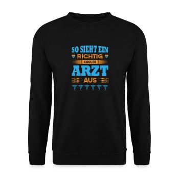 Pflegerin Geschenke Pflege Lustig Krankenpflegerin - Unisex Pullover - Schwarz - Vorne - Alina (178cm) & Michal (187cm)