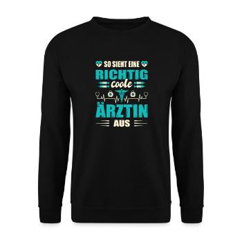 Pflegerin Geschenke Pflege Lustig Krankenpflegerin - Unisex Pullover - Schwarz - Vorne - Alina (178cm) & Michal (187cm)