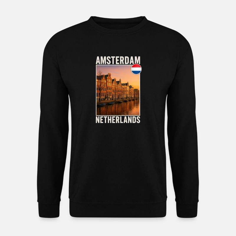 Amsterdam - Unisex Pullover - Schwarz